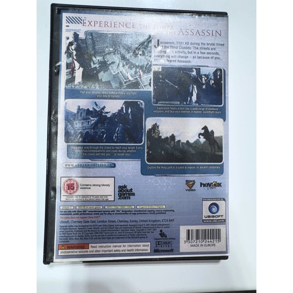 Ubisoft‎ Assassin's Creed Xbox 360 Video Game PAL Action Adventure Stealth